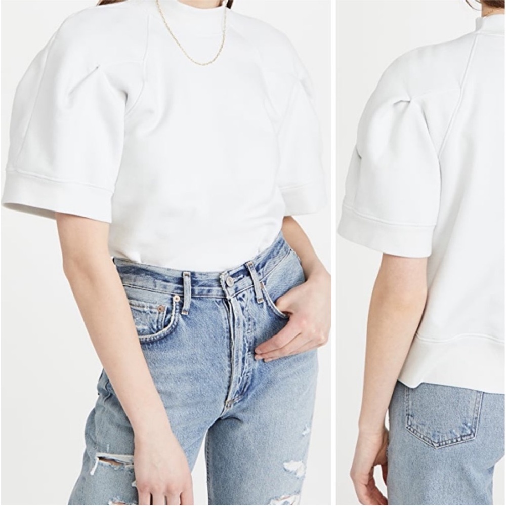 NWOT AGOLDE The Round Shoulder Half Sleeve Box Sweatshirt small